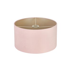 Hemel Round, 40x22cm Shade, Blush Pink Velvet With Prosecco Paper Lining & Prosecco Finish Carrier