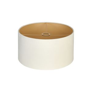 Hemel Round, 40x22cm Shade, Ivory Velvet With Champagne Paper Lining & Champagne Finish Carrier