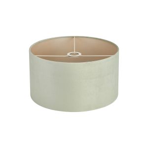 Hemel Round, 40x22cm Shade, Sage Green Velvet With Prosecco Paper Lining & Prosecco Finish Carrier