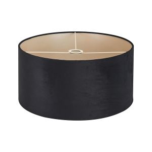 Hemel Round, 50x25cm Shade, Black Velvet With Prosecco Paper Lining & Prosecco Finish Carrier