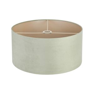 Hemel Round, 50x25cm Shade, Sage Green Velvet With Prosecco Paper Lining & Prosecco Finish Carrier