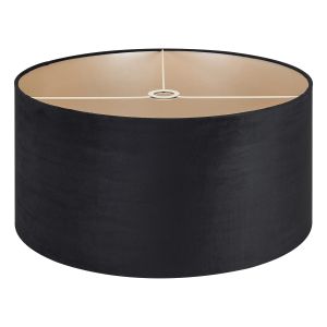 Hemel Round, 60x30cm Shade, Black Velvet With Prosecco Paper Lining & Prosecco Finish Carrier