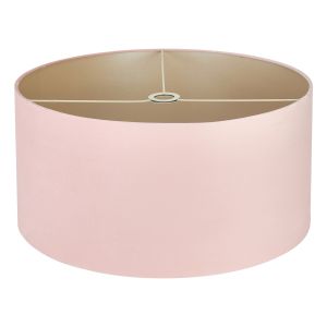 Hemel Round, 60x30cm Shade, Blush Pink Velvet With Prosecco Paper Lining & Prosecco Finish Carrier