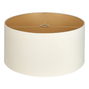 Hemel Round, 60x30cm Shade, Ivory Velvet With Champagne Paper Lining & Champagne Finish Carrier