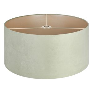 Hemel Round, 60x30cm Shade, Sage Green Velvet With Prosecco Paper Lining & Prosecco Finish Carrier