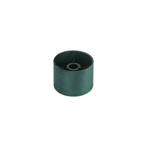 Hemel Round, 18x13.5cm Shade, Self Lined Forest Green Velvet & Green Finish Carrier