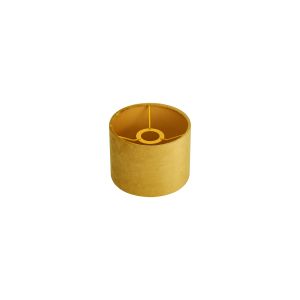 Hemel Round, 18x13.5cm Shade, Ochre Velvet With Ochre TC Lining & Ochre Finish Carrier