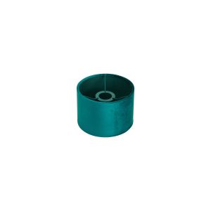 Hemel Round, 18x13.5cm Shade, Teal Velvet With Teal TC Lining & Teal Finish Carrier