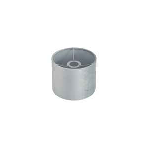 Hemel Round, 20x16.5cm Shade, Light Grey Velvet With Light Grey TC Lining & Light Grey Finish Carrier