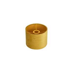 Hemel Round, 20x16.5cm Shade, Ochre Velvet With Ochre TC Lining & Ochre Finish Carrier