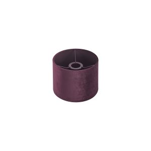 Hemel Round, 20x16.5cm Shade, Aubergine Velvet With Aubergine TC Lining & Aubergine Finish Carrier