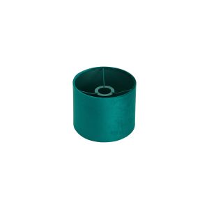 Hemel Round, 20x16.5cm Shade, Teal Velvet With Teal TC Lining & Teal Finish Carrier