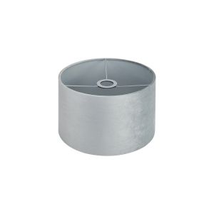 Hemel Round, 30x20cm Shade, Light Grey Velvet With Light Grey TC Lining & Light Grey Finish Carrier