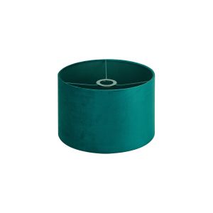 Hemel Round, 30x20cm Shade, Teal Velvet With Teal TC Lining & Teal Finish Carrier