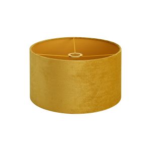 Hemel Round, 40x22cm Shade, Ochre Velvet With Ochre TC Lining & Ochre Finish Carrier