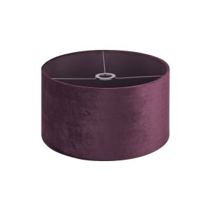 Hemel Round, 40x22cm Shade, Aubergine Velvet With Aubergine TC Lining & Aubergine Finish Carrier