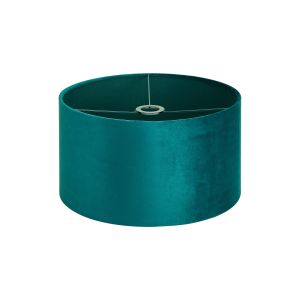 Hemel Round, 40x22cm Shade, Teal Velvet With Teal TC Lining & Teal Finish Carrier