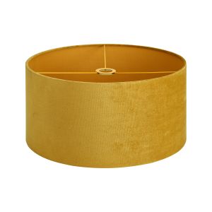 Hemel Round, 50x25cm Shade, Ochre Velvet With Ochre TC Lining & Ochre Finish Carrier