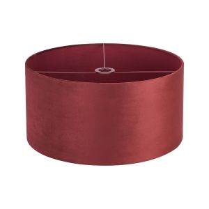 Hemel Round, 50x25cm Shade, Oxblood Velvet With Oxblood TC Lining & Oxblood Finish Carrier