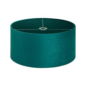 Hemel Round, 50x25cm Shade, Teal Velvet With Teal TC Lining & Teal Finish Carrier