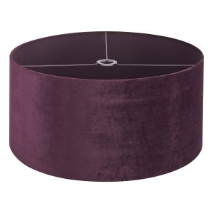 Hemel Round, 60x30cm Shade, Aubergine Velvet With Aubergine TC Lining & Aubergine Finish Carrier