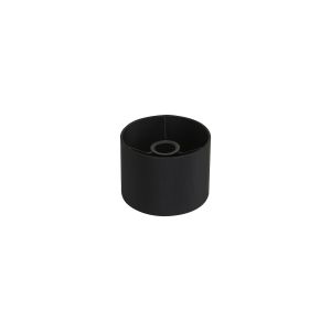 Hemel Round, 18x13.5cm Shade, Self Lined Black Faux Silk & Black Carrier