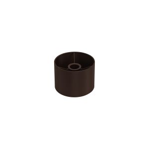 Hemel Round, 18x13.5cm Shade, Self Lined Chocolate Faux Silk & Chocolate Carrier
