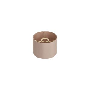 Hemel Round, 18x13.5cm Shade, Self Lined Pebble Faux Silk & Pebble Carrier