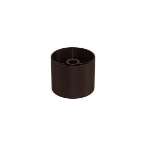 Hemel Round, 20x16.5cm Shade, Self Lined Chocolate Faux Silk & Chocolate Carrier