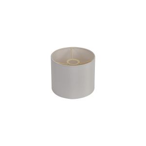 Hemel Round, 20x16.5cm Shade, Self Lined Ivory Faux Silk & Ivory Carrier