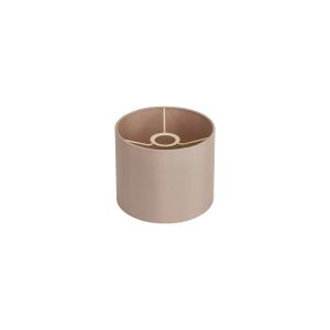 Hemel Round, 20x16.5cm Shade, Self Lined Pebble Faux Silk & Pebble Carrier