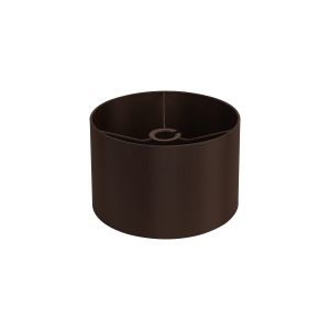 Hemel Round, 30x20cm Shade, Self Lined Chocolate Faux Silk & Chocolate Carrier