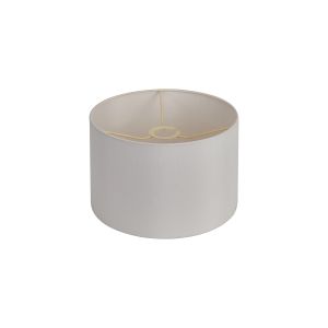 Hemel Round, 30x20cm Shade, Self Lined Ivory Faux Silk & Ivory Carrier