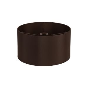 Hemel Round, 40x22cm Shade, Self Lined Chocolate Faux Silk & Chocolate Carrier