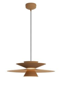Estrella 50cm Round Pendant, 12W LED, 3000K, 1680lm, Triac Dimmable, Matt Khaki, 3yrs Warranty