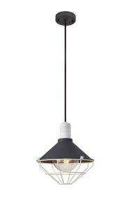 Hopestone Pendant, 1 Light E27, IP65, Anthracite/Matt White, 2yrs Warranty