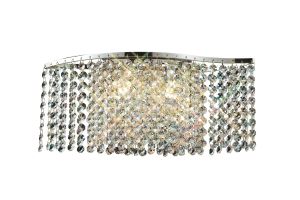 Fabio Wall Lamp Switched 2 Light G9 Polished Chrome/Crystal