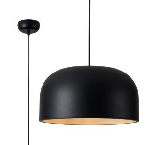 Ecer 43cm Pendant, 1 x E27, Sand Black