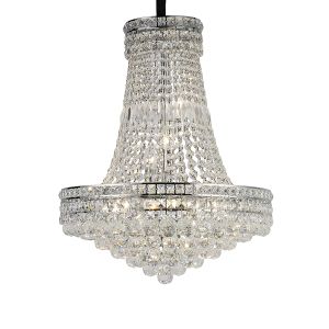 Frances 55cm Pendant 14 Light E14 Polished Chrome/Crystal Item Weight: 19.8kg