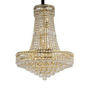 Frances 55cm Pendant 14 Light E14 Gold/Crystal Item Weight: 19.8kg