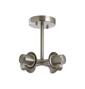 Zara Semi Flush Ceiling Light (FRAME ONLY), 4 Light E27, Satin Nickel