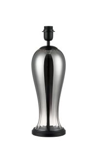 Campo Vase Table Lamp Without Shade, 1 Light E27, Satin Black/Smoke Fade Glass