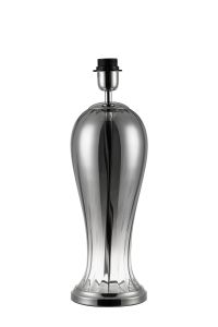 Campo Vase Table Lamp Without Shade, 1 Light E27, Polished Nickel/Smoke Fade Glass