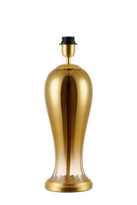 Campo Vase Table Lamp Without Shade, 1 Light E27, Satin Gold/Gold Fade Glass