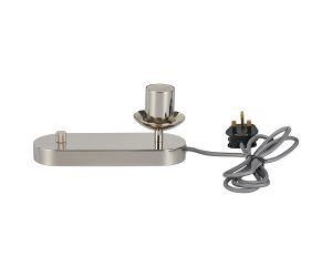 Zara Table Lamp With Rotary Dimmer Without Shade, 1 Light E27, Polished Nickel