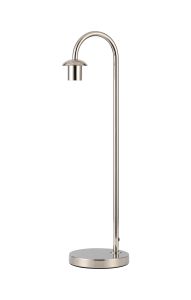 Zara Curved Table Lamp Without Shade, 1 Light E27, Polished Nickel