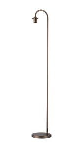 Zara Curved Floor Lamp Without Shade, 1 Light E27, Bronze