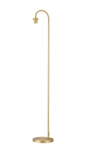 Zara Curved Floor Lamp Without Shade, 1 Light E27, Satin Gold