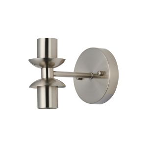Zara Wall Light (FRAME ONLY), 1+1 Up & Down Light E27, Satin Nickel