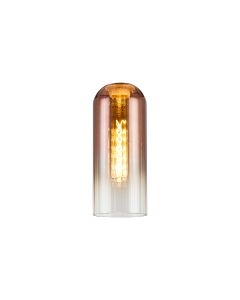 Zara Tubular 10 x 25cm Glass Shade (A), Copper Fade